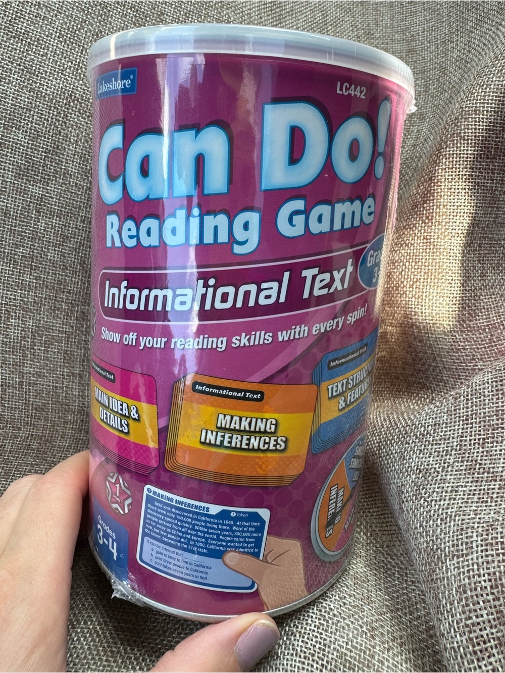 NEW Lakeshore Learning Gr 3-4 Can Do Reading Game Informational Text Game